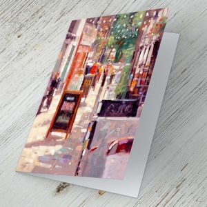 Ashton Lane, Greeting Card from an original painting by artist Peter Foyle