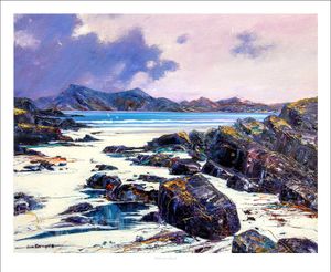 Ardvasar Beach Art Print from an original painting by artist John Bathgate