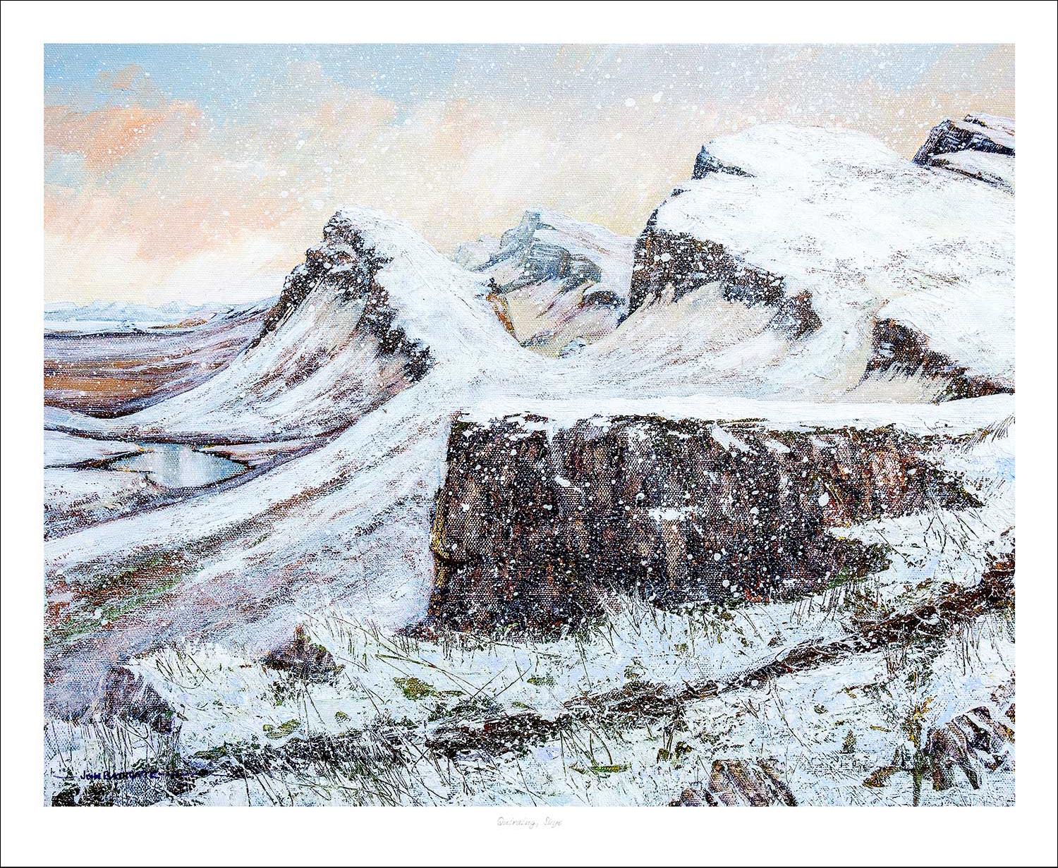 Quiraing, Skye Art Print from an original painting by artist John Bathgate