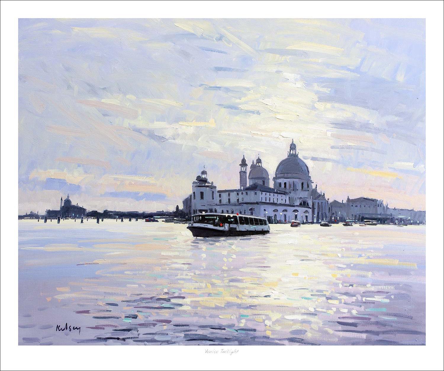 Venice Twilight Art Print from an original painting by artist Robert Kelsey