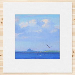 Afternoon Blue Mounted Card from an original painting by artist Colin Robertson