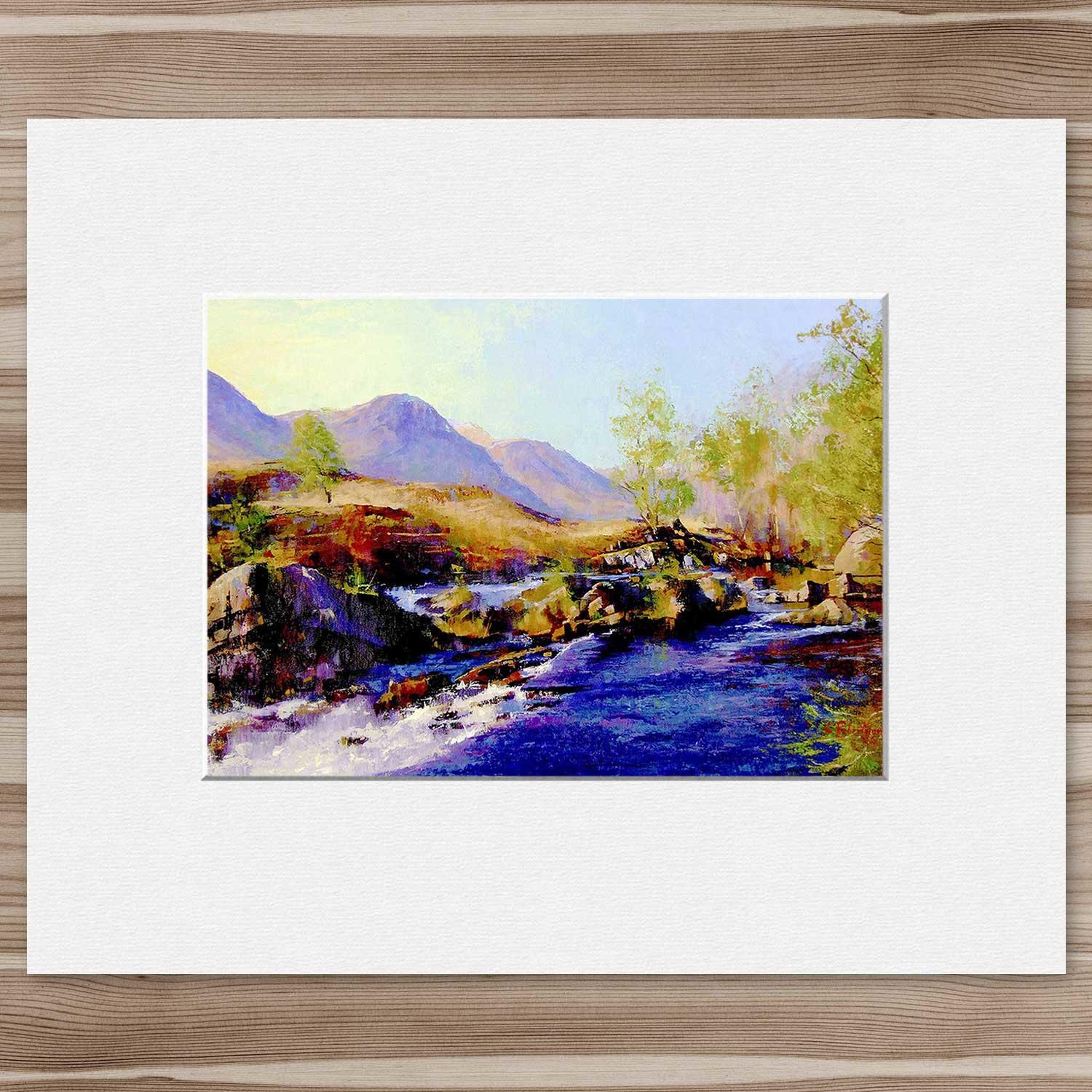 Promise of Autumn, Glen Lyon Mounted Card from an original painting by artist Colin Robertson