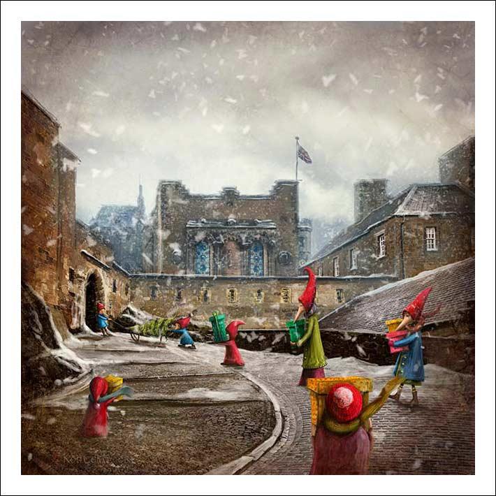 The Christmas Bringers Art Print from an original painting by artist Matylda Konecka