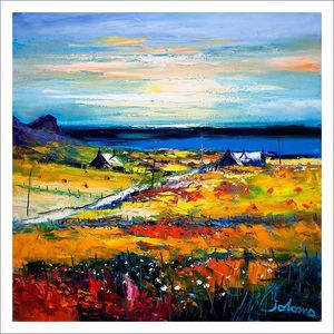 Autumn Light at Kilchattan, Isle of Colonsay Art Print from an original painting by artist John Lowrie Morrison (Jolomo)