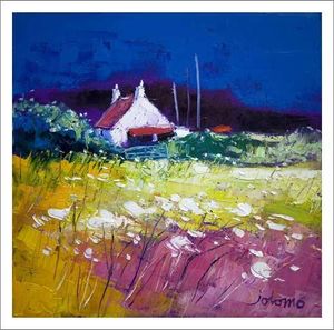 Autumn Gloaming, Isle of Gigha Art Print from an original painting by artist John Lowrie Morrison (Jolomo)