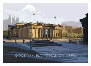 Scottish National Gallery Art Print from an original illustration by artist Peter McDermott