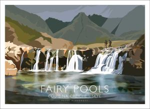 Fairy Pools, Coire Na Creiche, Skye Art Print from an original illustration by artist Peter McDermott