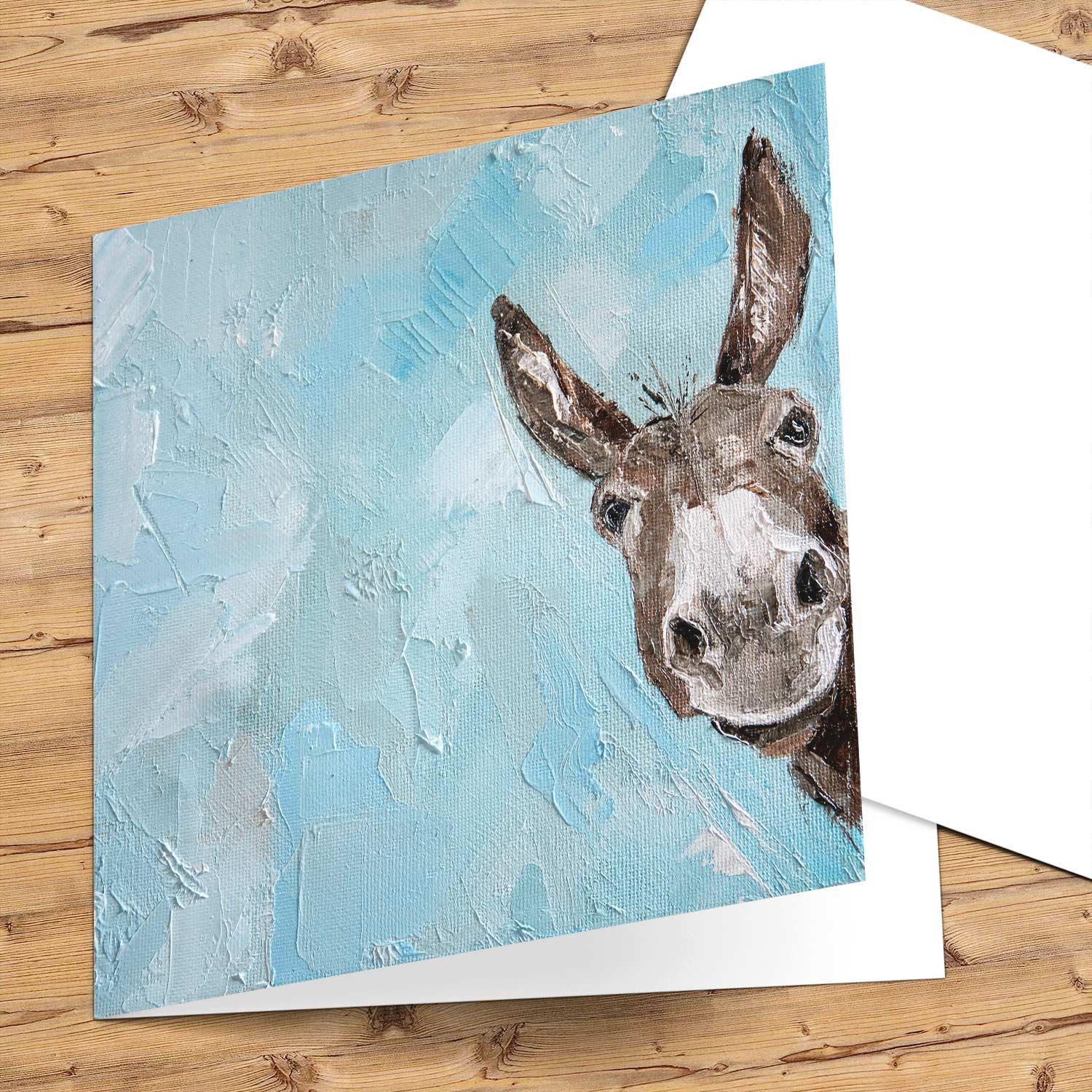Curious Donkey from an original painting by Charlotte Strawbridge