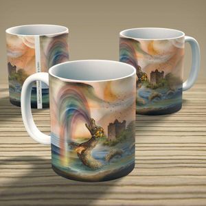 Nessie Goes for a Swim  Mug from an original painting by artist Esther Cohen