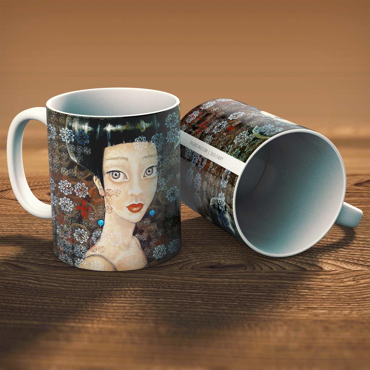 Susi Chevy Mug from an original painting by artist Ingrid Nilsson
