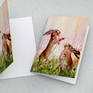 Hare Greeting Card from an original painting by artist Lee Scammacca