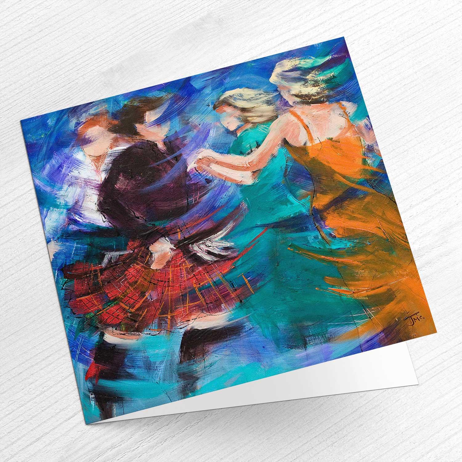 Jiggin Roon Greeting Card from an original painting by artist Janet McCrorie