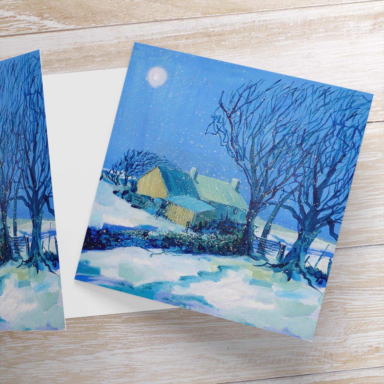 Once in a Blue Moon Greeting Card from an original painting by artist Ann Vastano