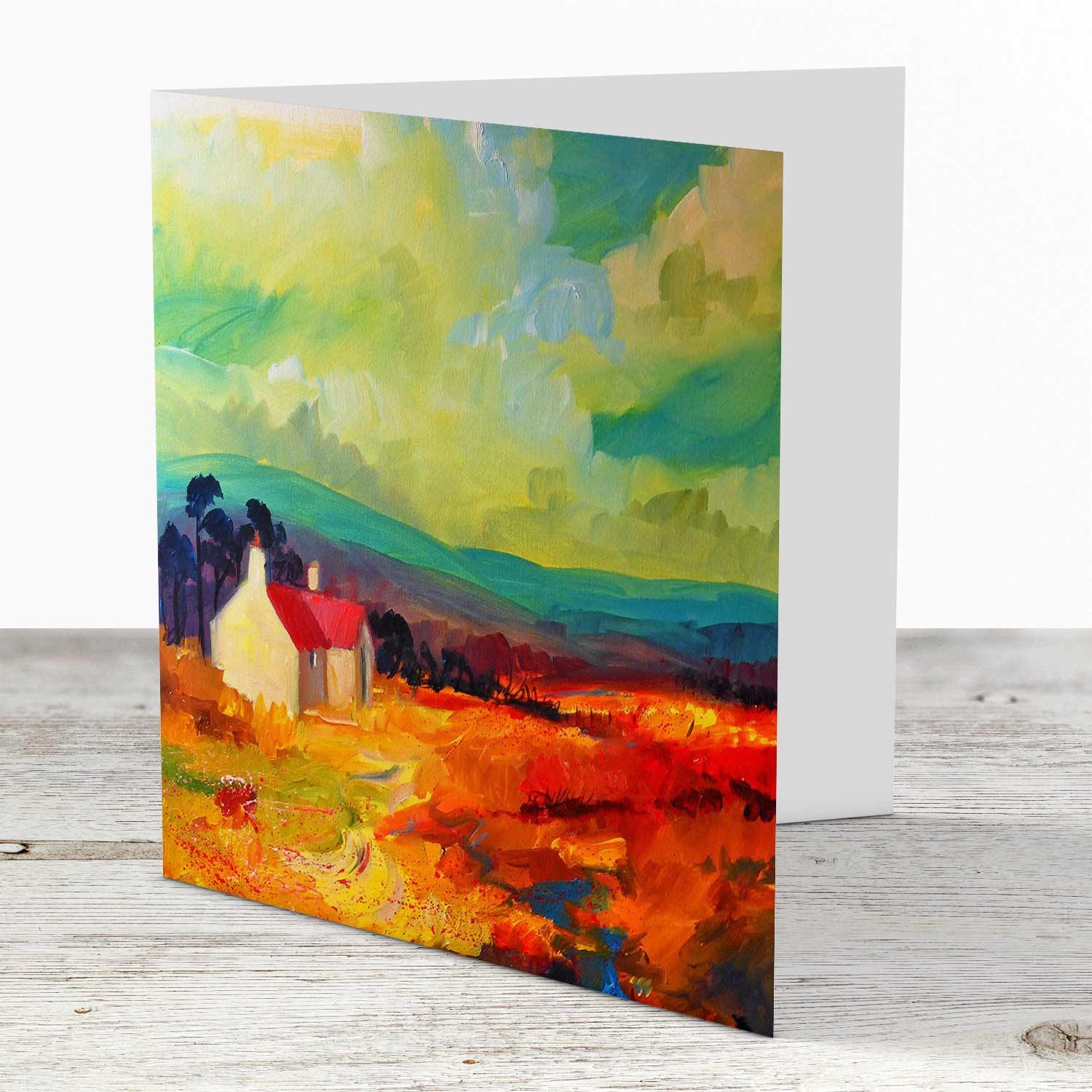 Northern Light Greeting Card from an original painting by artist Ann Vastano