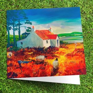 Red Tin Roof Greeting Card from an original painting by artist Ann Vastano