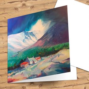 Break in the Storm, Lairig Ghru  Greeting Card from an original painting by artist Ann Vastano