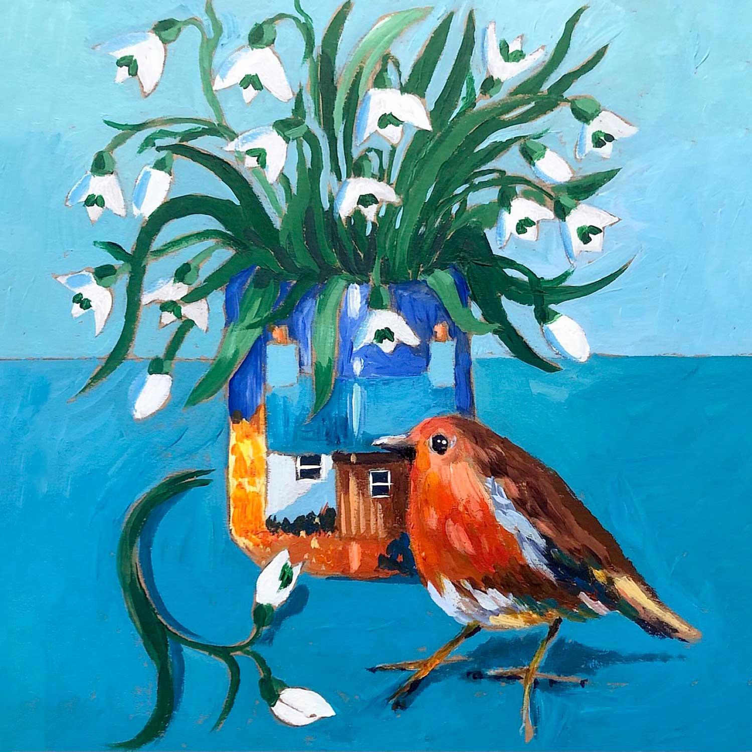 Snowdrops and Robin  by Ann Vastano