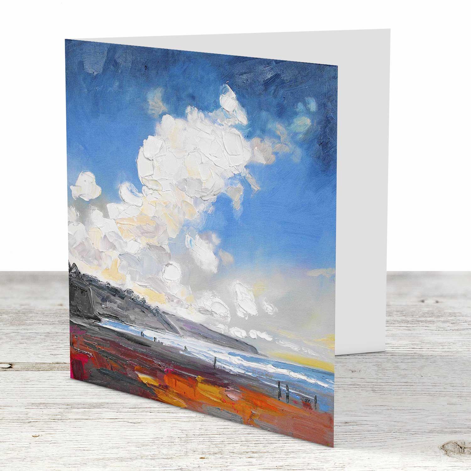 Big Cloud, Whitby Greeting Card from an original painting by artist Judith I Bridgland