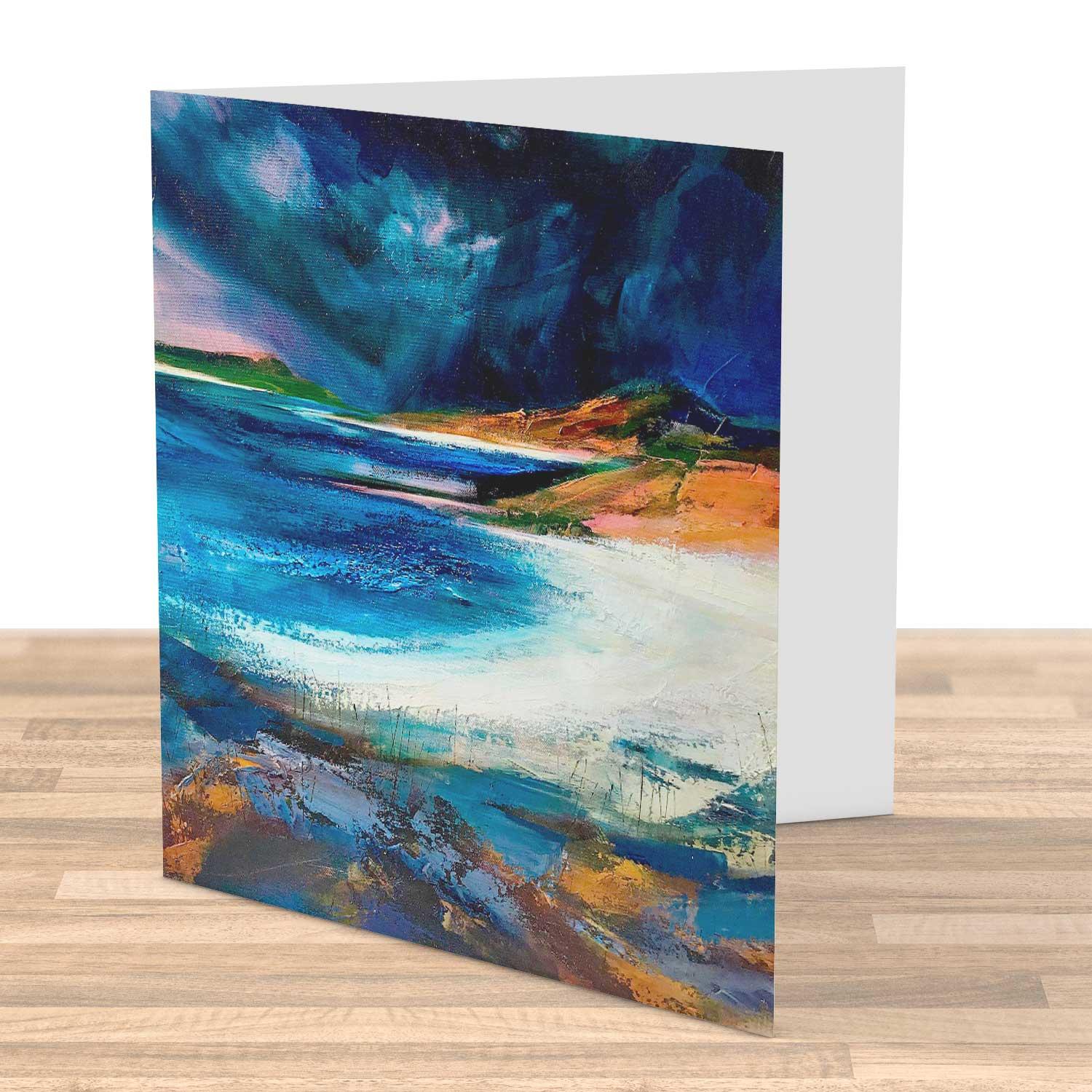 Three Beaches Greeting Card from an original painting by artist Fiona Matheson