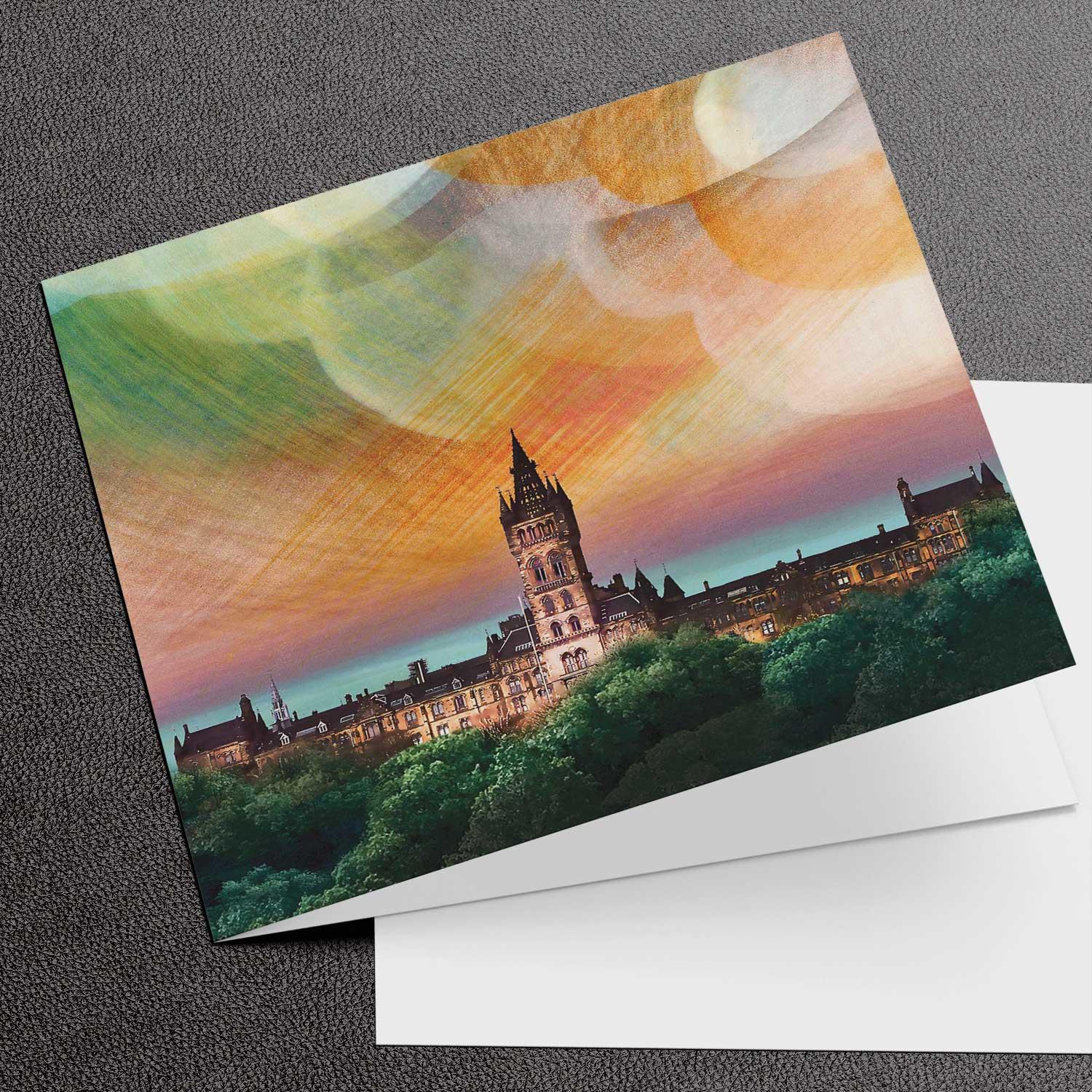 Glasgow University, Glasgow Greeting Card from an original painting by artist Esther Cohen