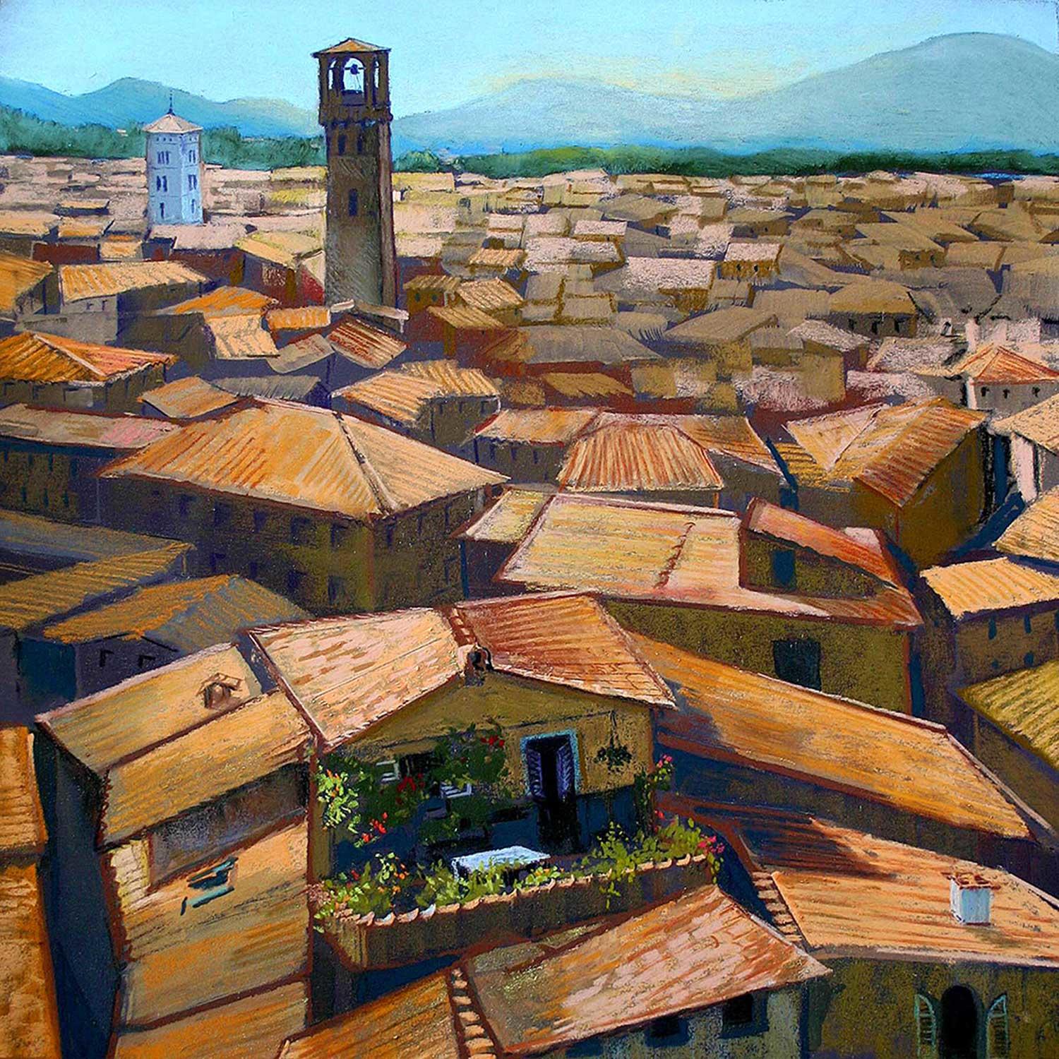 Rooftops, Lucca by Margaret Evans