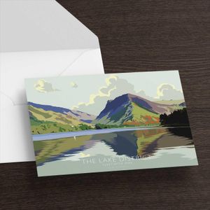 Fleetwith Pike Buttermere Greeting Card from an original painting by artist Peter McDermott