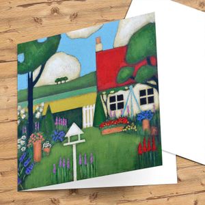 Garden by the Sea Greeting Card from an original painting by artist Fiona Millar