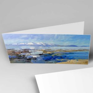Arran Snow Greeting Card from an original painting by artist Peter Foyle