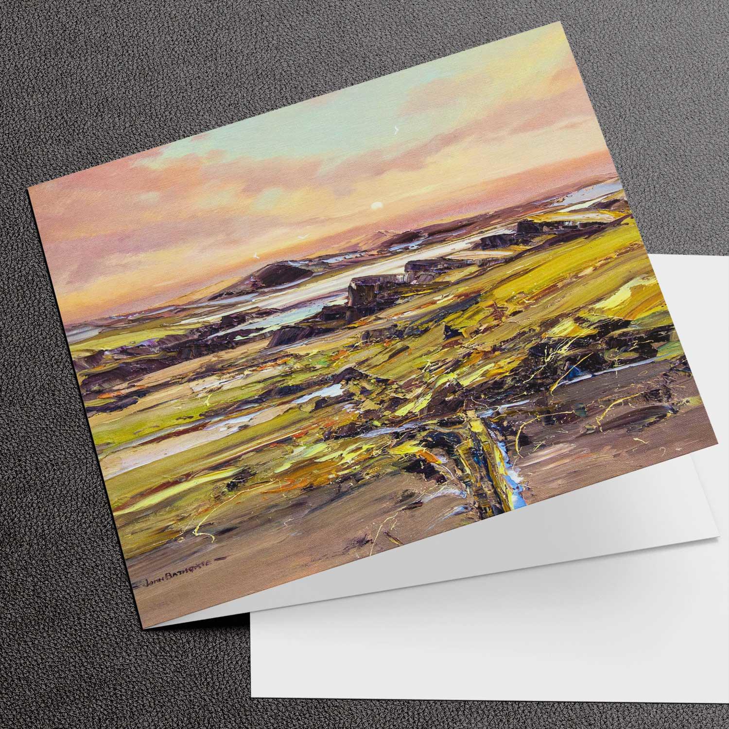 Low Sun, Lewis Greeting Card from an original painting by artist John Bathgate