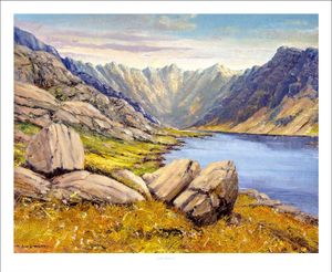 Loch Coruisk Art Print from an original painting by artist John Bathgate