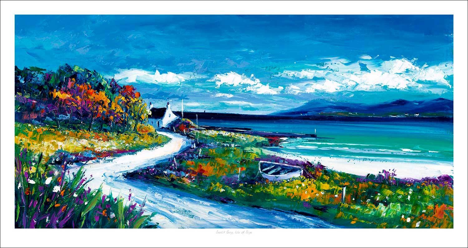 Sunlit Bay, Isle of Skye Art Print from an original painting by artist Jean Feeney