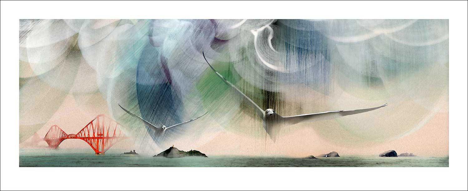 Flight up the Forth Art Print from an original painting by artist Esther Cohen