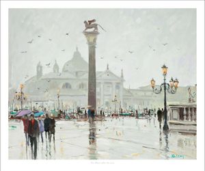 San Marco after the rain Art Print from an original painting by artist Robert Kelsey