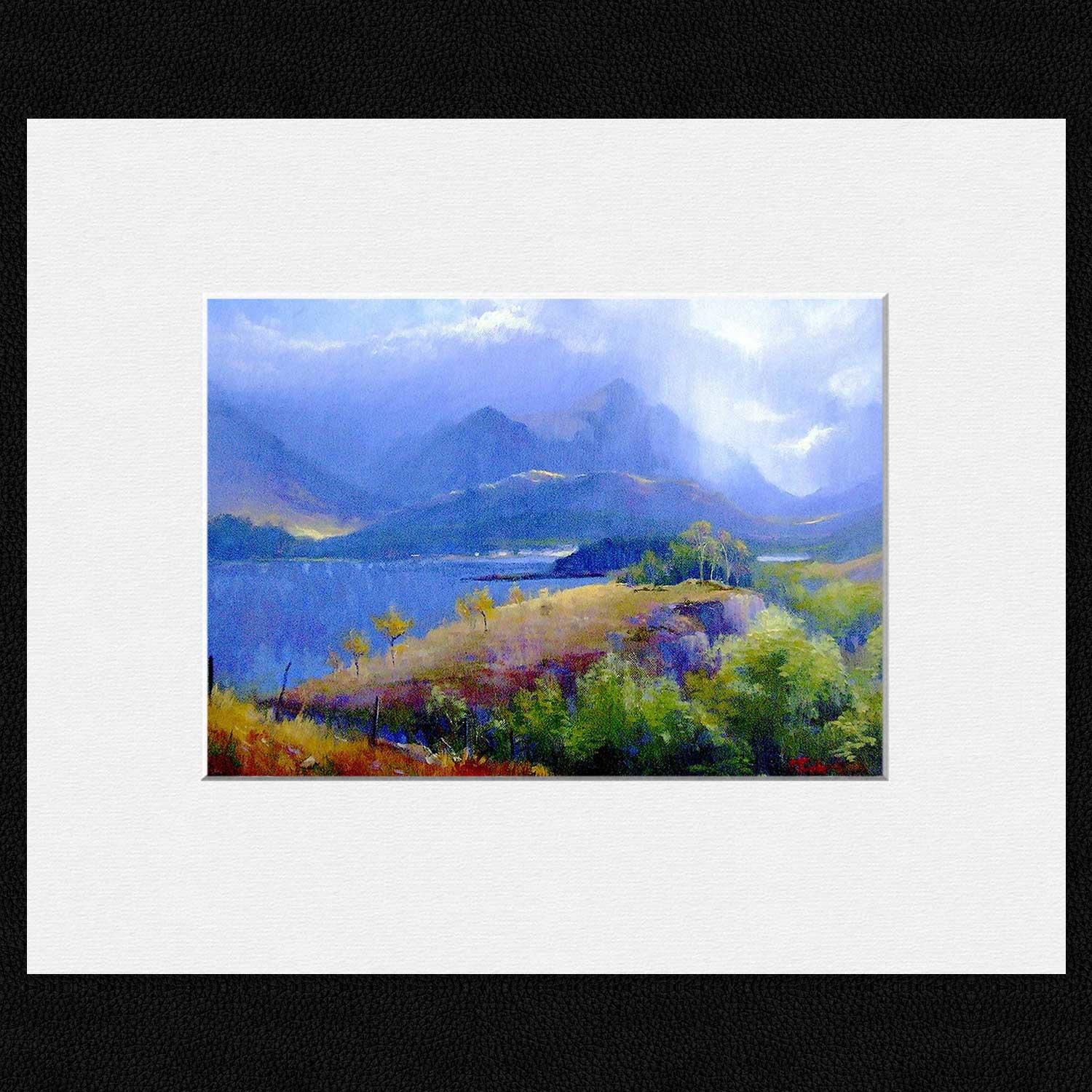 Passing Clouds, Torridon Mounted Card from an original painting by artist Colin Robertson