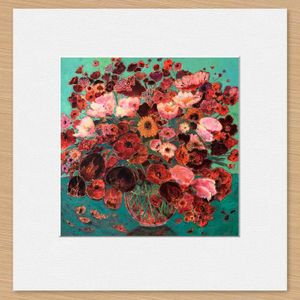 Byzantine Bouquet Mounted Card from an original painting by artist Keli Clark