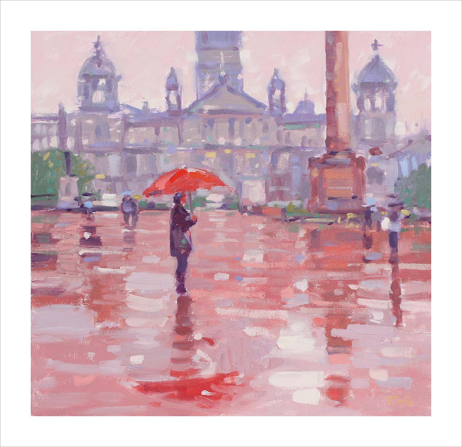 George Square Art Print from an original painting by artist Peter Foyle
