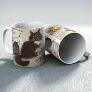 Mins Whiskers Mug from an original painting by artist Ingrid Nilsson