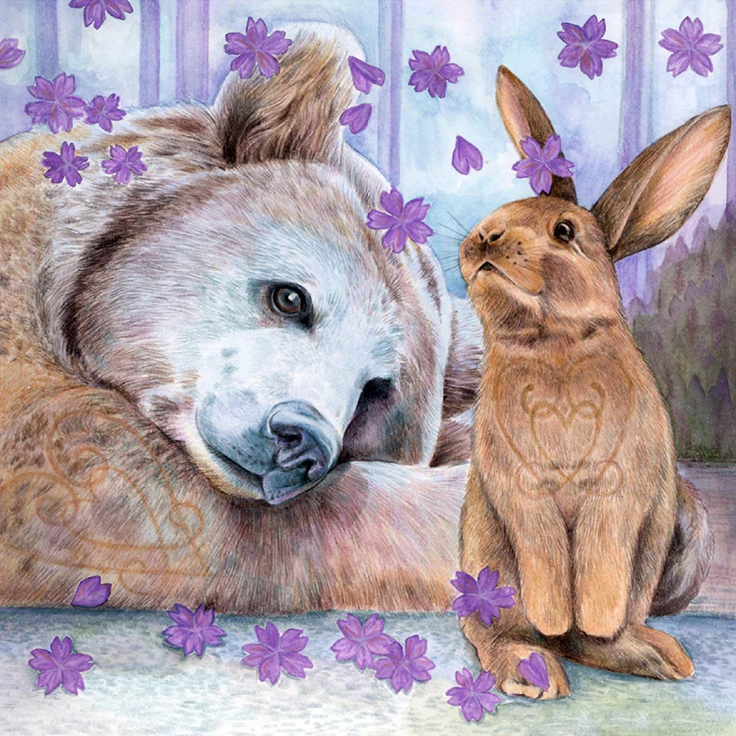 Bear and Bunny by artist Marjory Tait