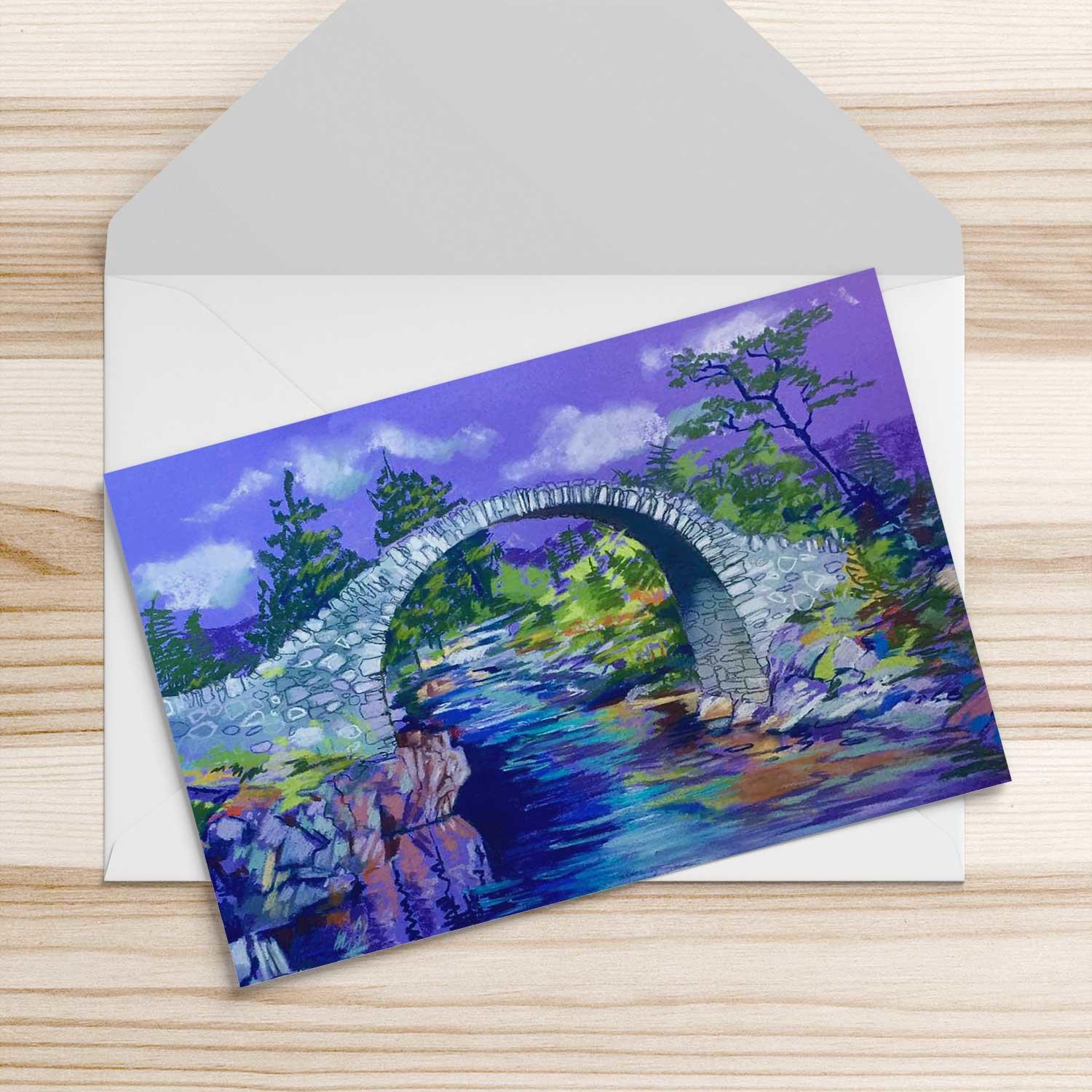 Carrbridge Greeting Card from an original painting by artist Ann Vastano