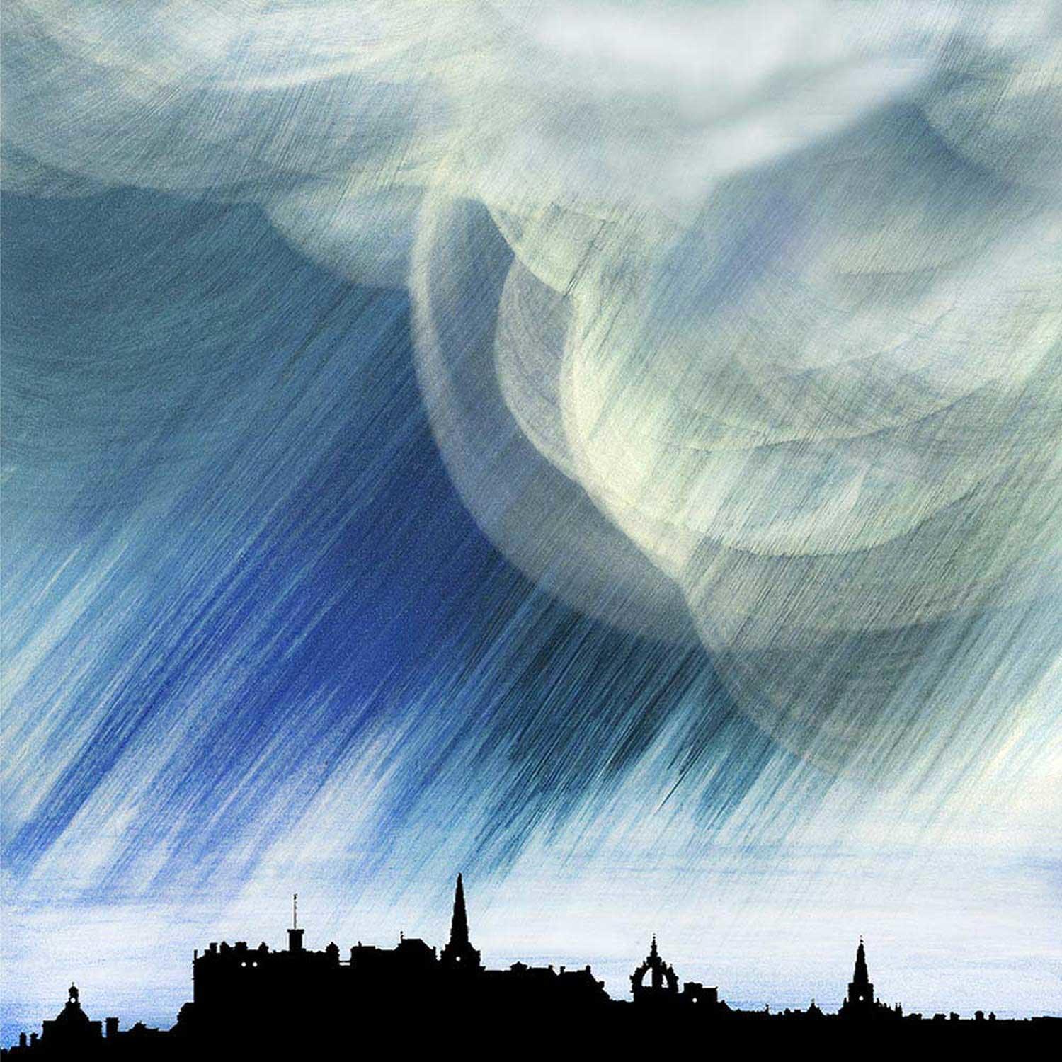 Rain Storm over Edinburgh by Esther Cohen
