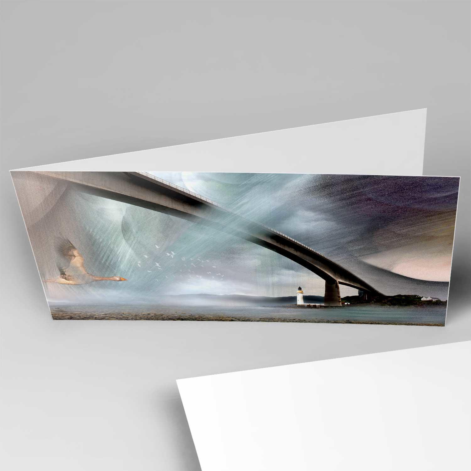 Skye Bridge Greeting Card from an original painting by artist Esther Cohen