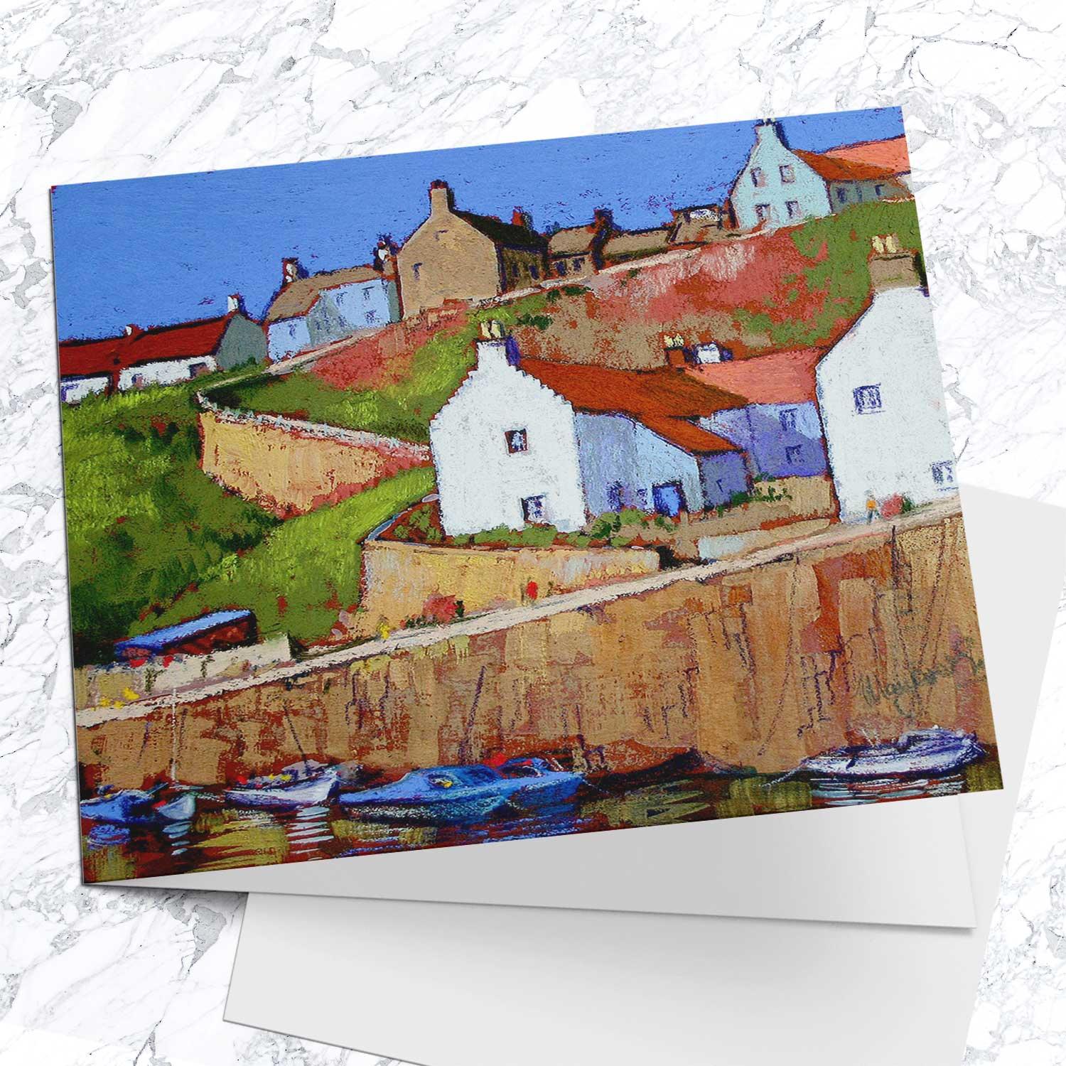 Crail Golds 2 Greeting Card from an original painting by artist Margaret Evans