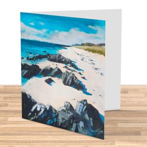 White Sands, Iona Greeting Card from an original painting by artist Margaret Evans