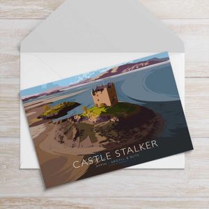 Castle Stalker  Greeting Card from an original painting by artist Peter McDermott