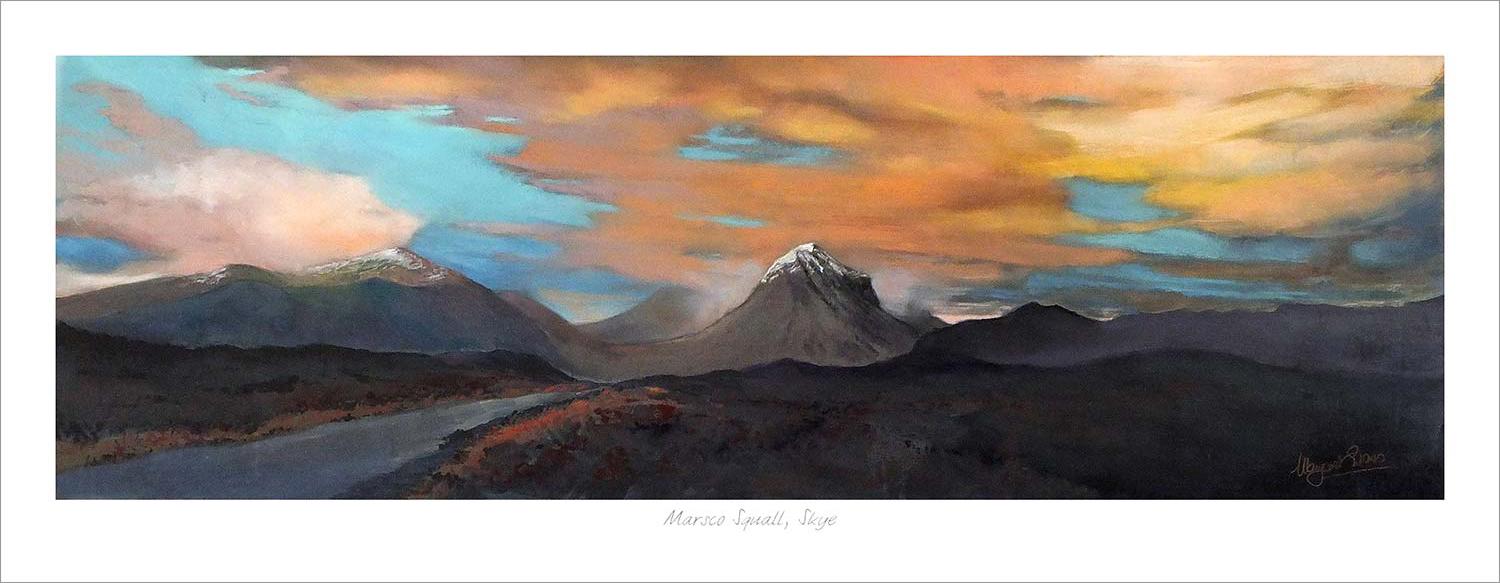 Marsco Squall, Skye Art Print from an original painting by artist Margaret Evans