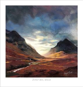 Distant Glow, Glencoe Art Print from an original painting by artist Margaret Evans
