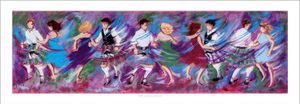 Kilts and Linen Dresses Art Print from an original painting by artist Janet McCrorie