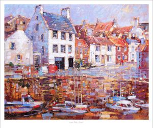 Low Tide, Crail Print from an original painting by artist Peter Foyle