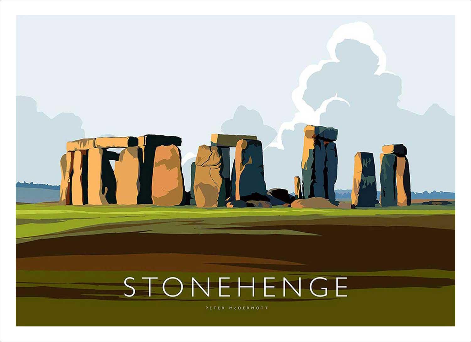 Stonehenge Art Print from an original illustration by artist Peter McDermott