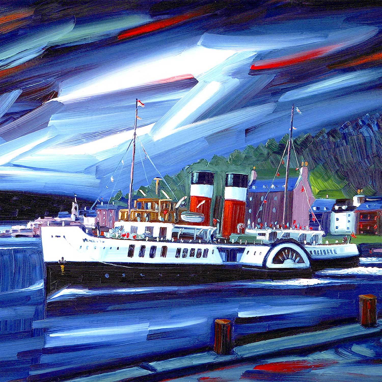 The Last Sea Going Paddle Steamer by artist Raymond Murray